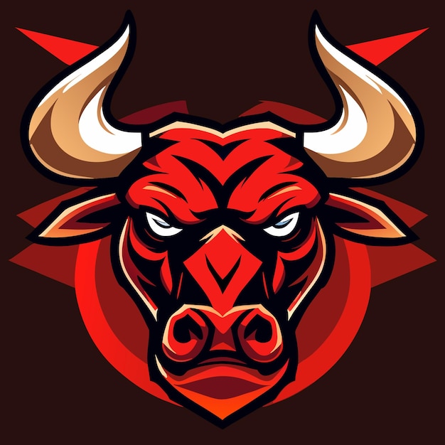 Vector isolated bull head graphics digital art collection