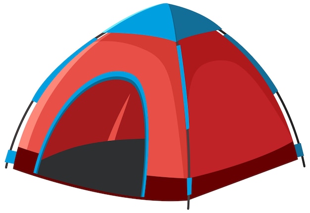 Tenda da campeggio isolata su sfondo bianco