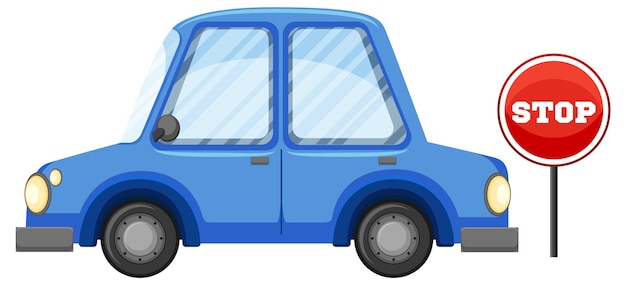 Vector isolated car in cartoon style