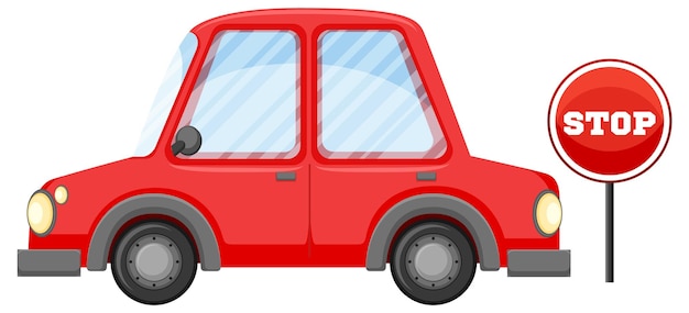 Vector isolated car in cartoon style