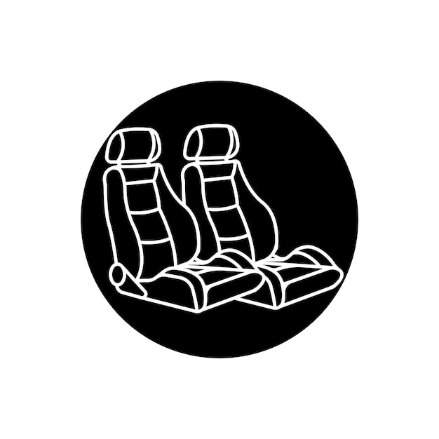 isolated car seat logo symbol icon design vector illustration
