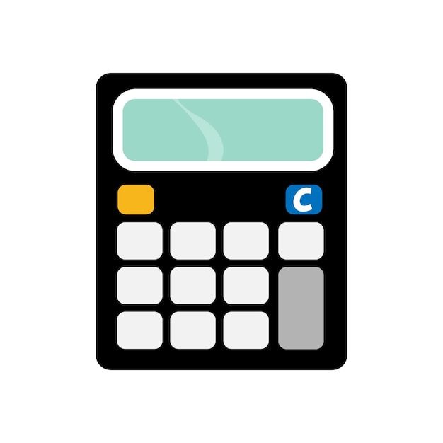 Isolated cartoon calculator vector illustration icon graphic