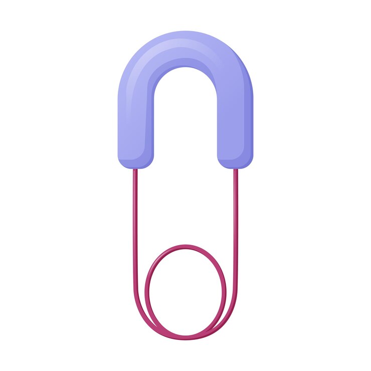 Vector isolated cartoon illustration of pin sewing and needlework supplies