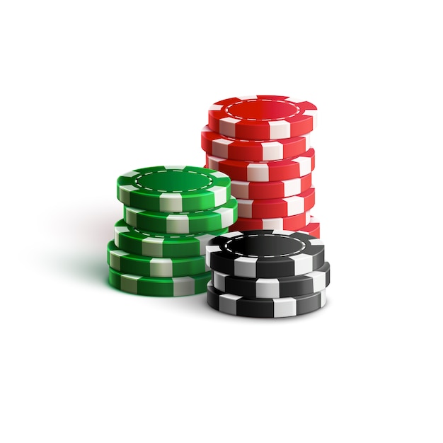 Isolated casino chips