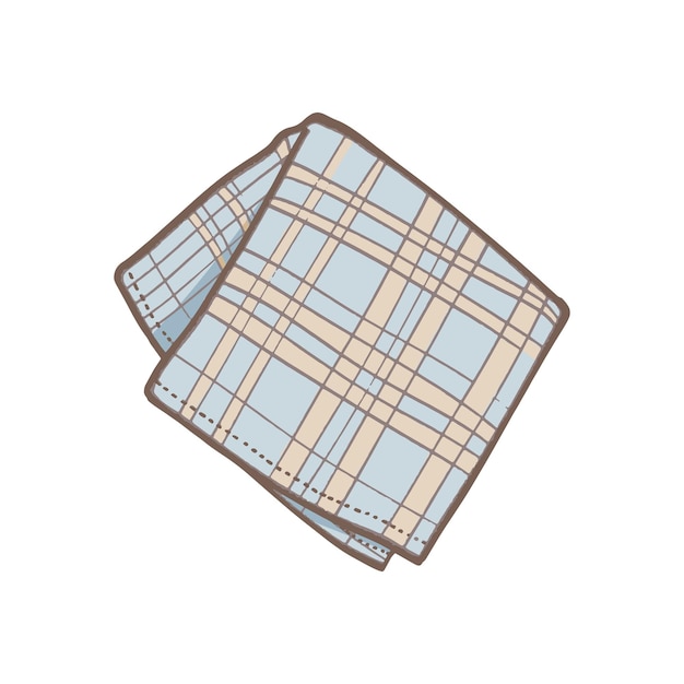 Vector isolated checkered handkerchief checked pattern