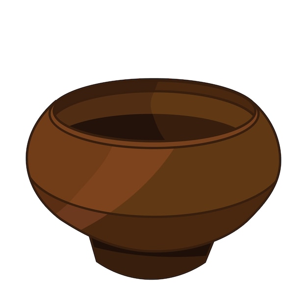 isolated clay pot