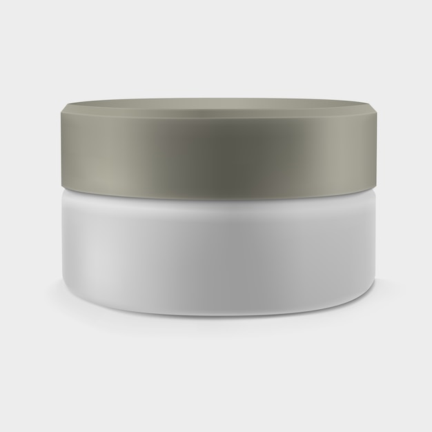 Vector isolated closed cream jar