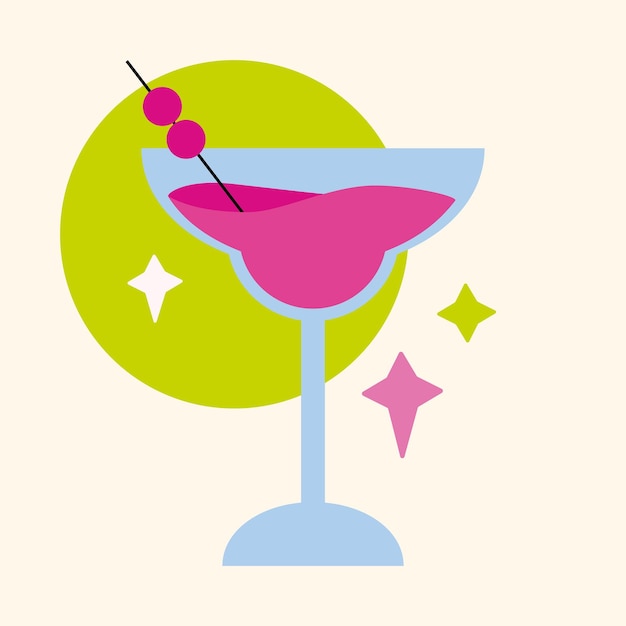 Икона изолированного коктейльного стакана иллюстрация вектора напитка