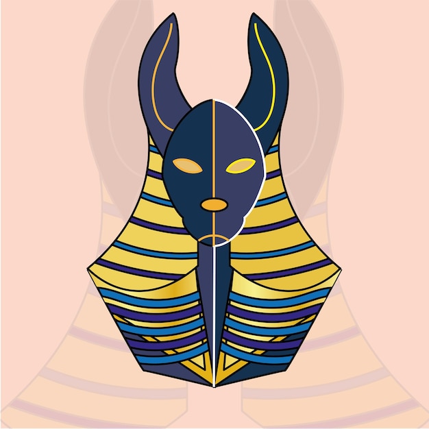 Vector isolated colored anubis old egypt icon vector