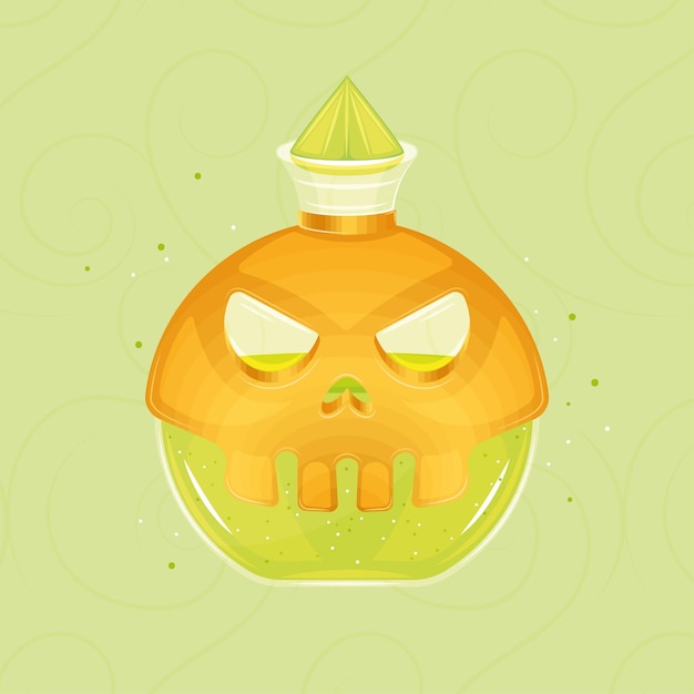 Isolated colored magical flask potion Vector illustration