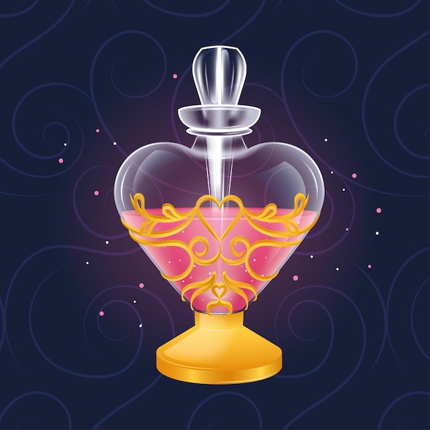 Isolated colored magical potion elixir Vector