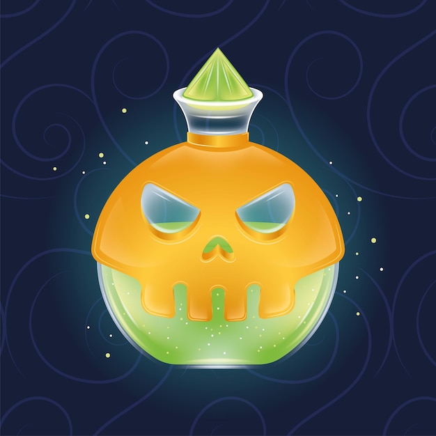 Isolated colored magical potion elixir Vector