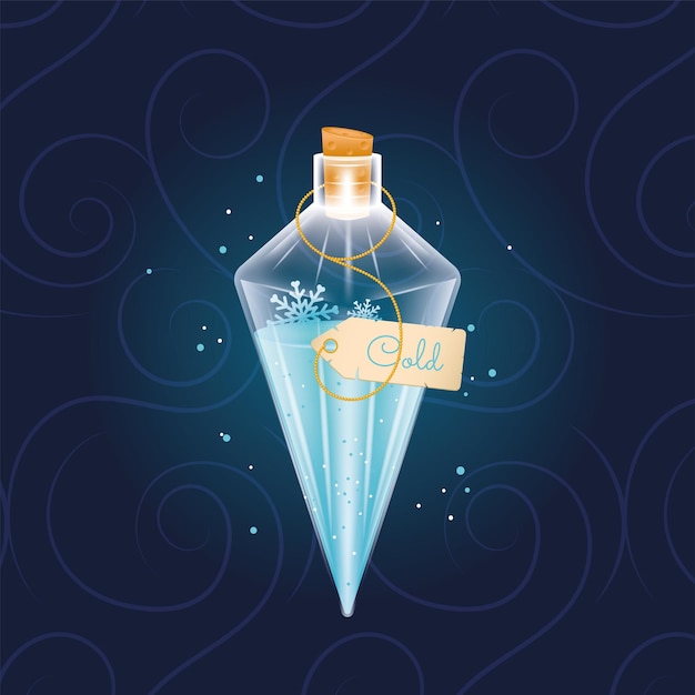 Isolated colored magical potion elixir Vector