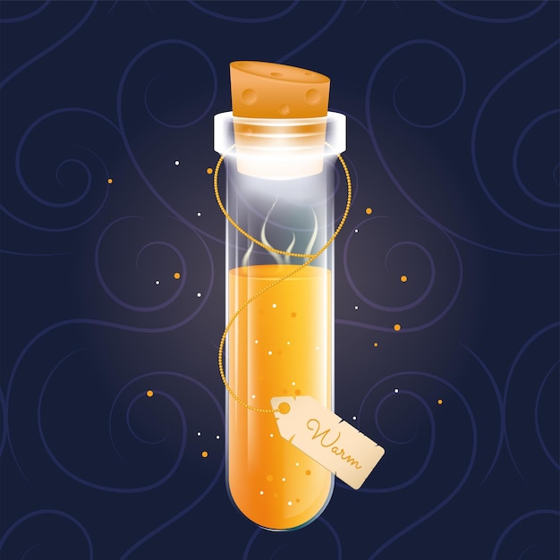 Isolated colored magical potion elixir Vector