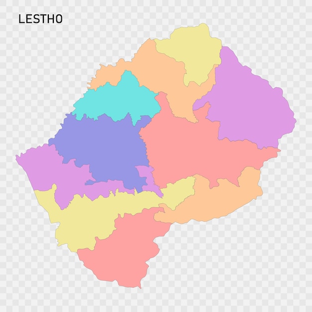 Premium Vector | Isolated colored map of lesotho