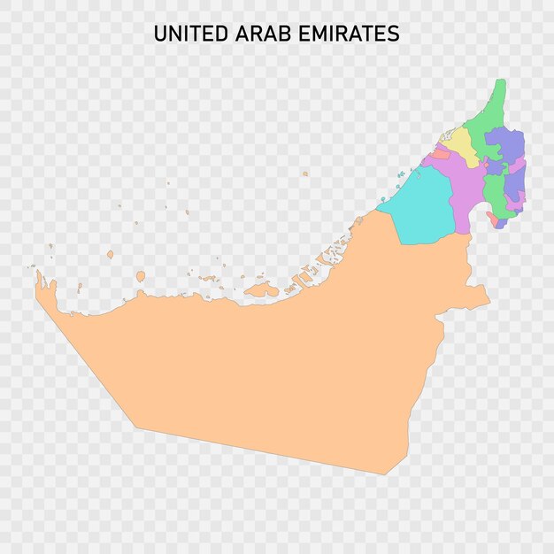 Vector isolated colored map of