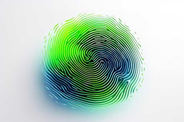 Vector isolated colorful fingerprint background