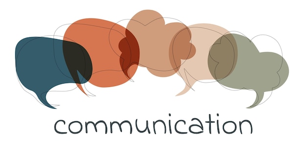 Vector isolated colorful speech bubble communication or connection social network concept talk