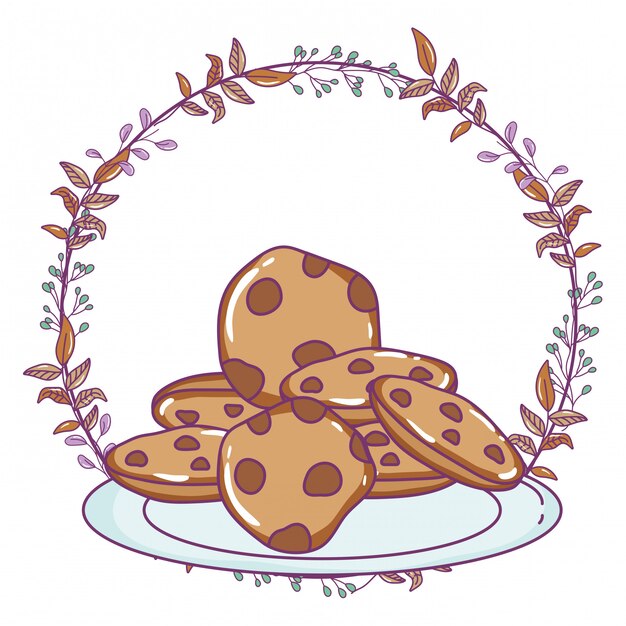 Vector isolated cookie illustration