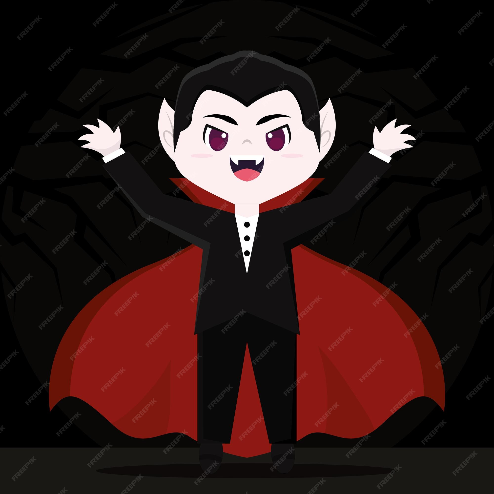 colorful cute vampire cartoon vector for halloween. 3484050 Vector Art at  Vecteezy