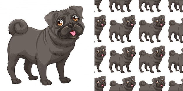 Cartone animato modello cane isolato