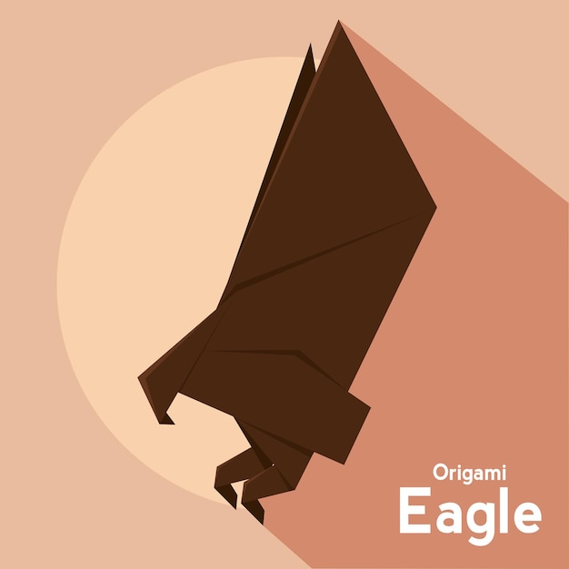 Isolated eagle origami icon flat design vector