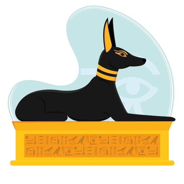 Vector isolated egyptian cat monument icon egypt travel vector illustration