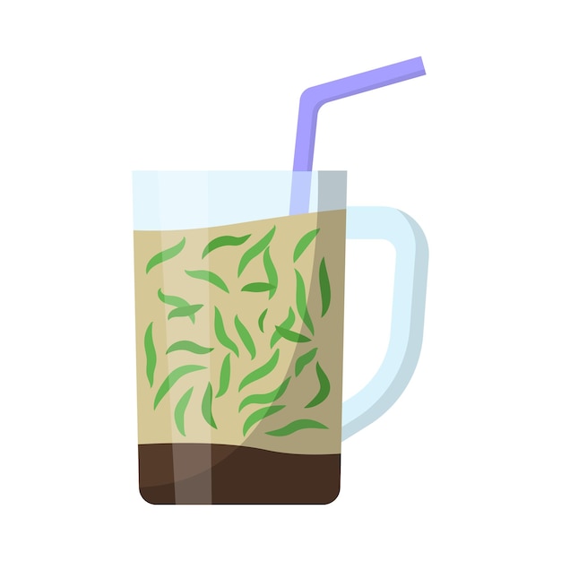 isolated es cendol illustration - popular asian food especially in indonesia