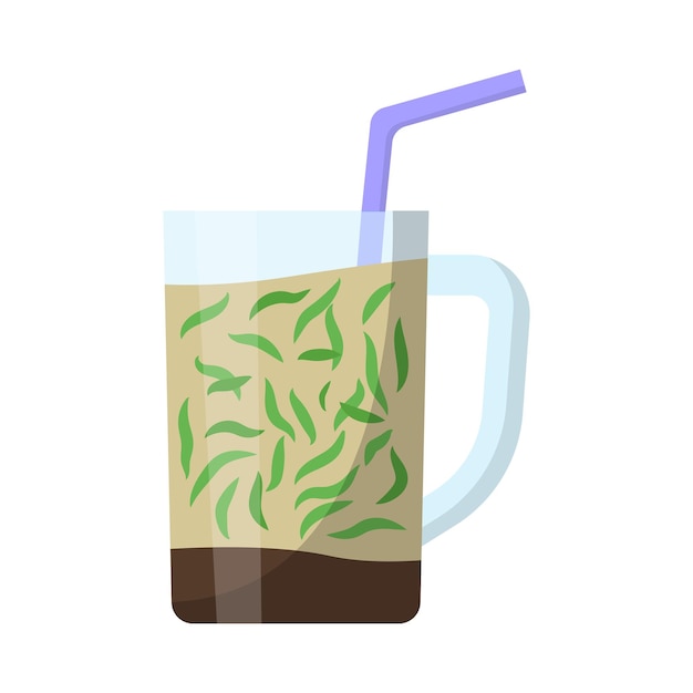 孤立した es cendol イラスト - 特にインドネシアで人気のあるアジア料理