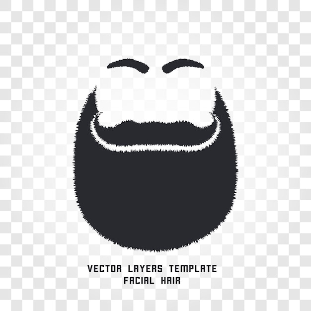 ベクトル 口ひげとひげのベクトルのロゴと孤立した顔男性理髪店のエンブレム