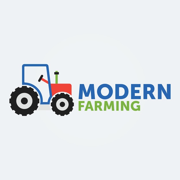 Isolated Farming Tractor Logo Premium EPS 10 Elegant Vector Template