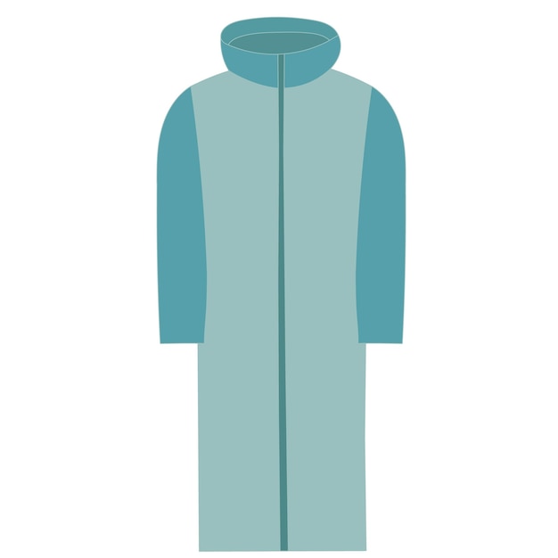 Isolated in flat style coat