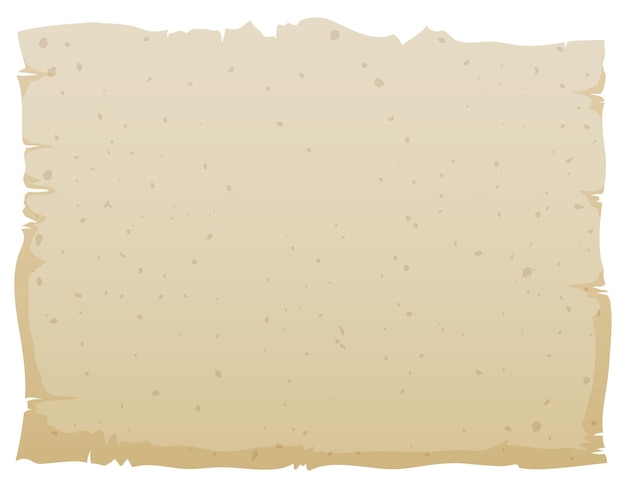 Isolated fragment of scroll with old texture and empty space over white background