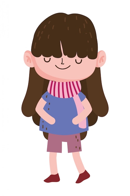 Isolated girl cartoon design vector illustration