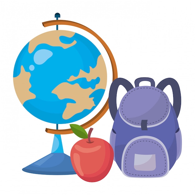 Isolated globe of school design vector illustration