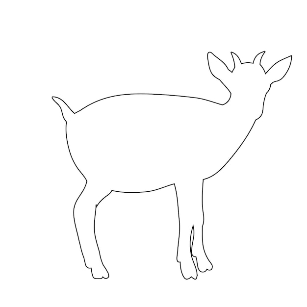 isolated goat outline