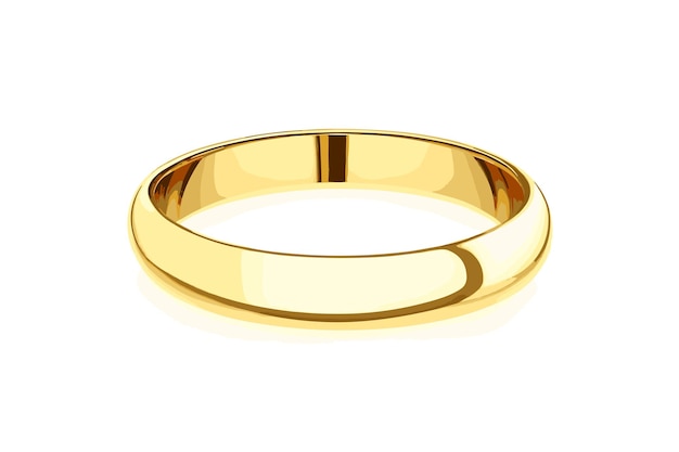 isolated gold wedding rings on white background