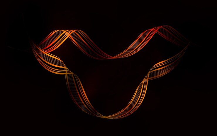 Vector isolated golden twisted curly frame on a black background