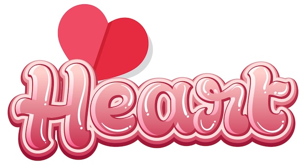 Vector isolated heart icon on white background
