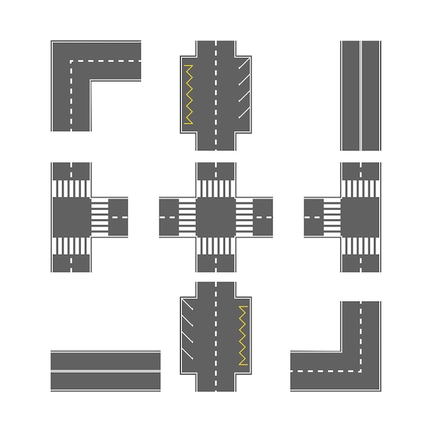 Isolated highway road elements