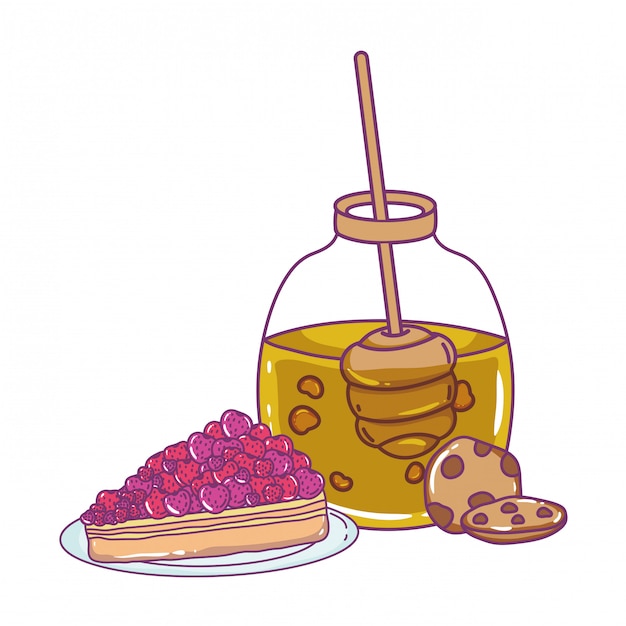 Isolated honey jar illustration