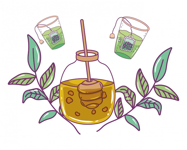 Vector isolated honey jar