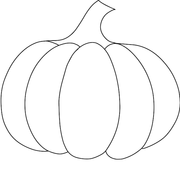 Isolated illustration of a pumpkin. Halloween harvest. Jack o lantern