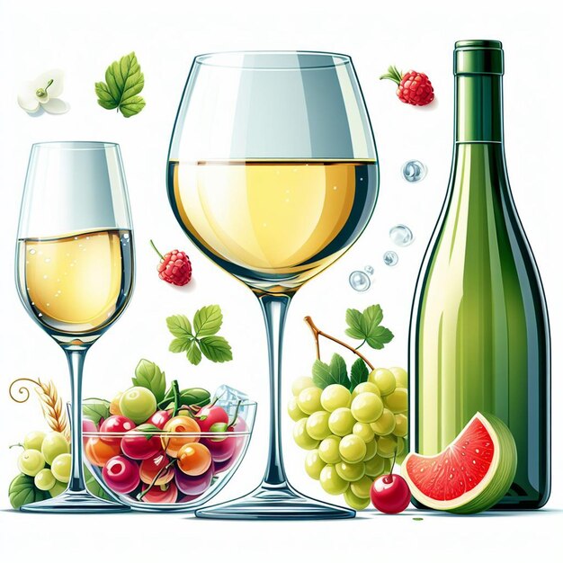 ワイン ワインの色 ワインが美味しい ワインは美味しい ホワイトワイン ウェクター イラスト アイコン 絵