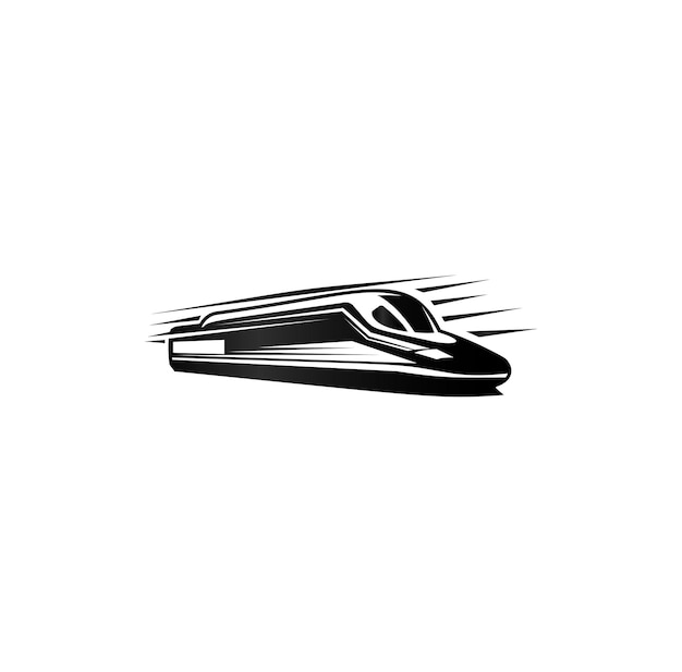 Изолированные монохромные логотипы поездов в современном стиле гравировки на белом фоне векторной иллюстрации