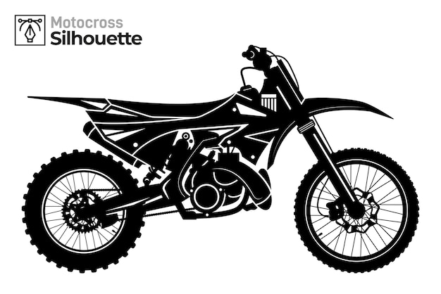 Illustrazione isolata della siluetta di motocross