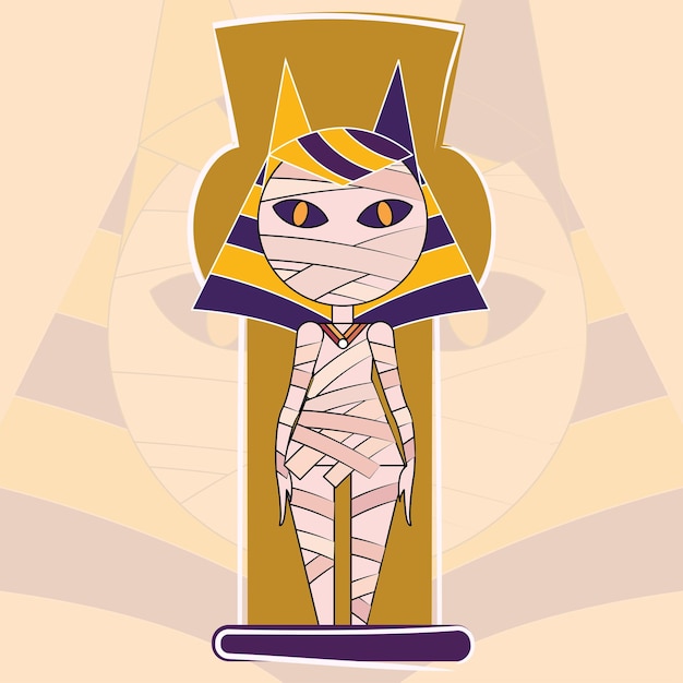 Isolated mummy old egypt icon Vector