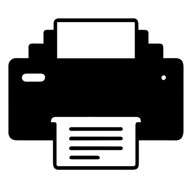 isolated office printer pictogram