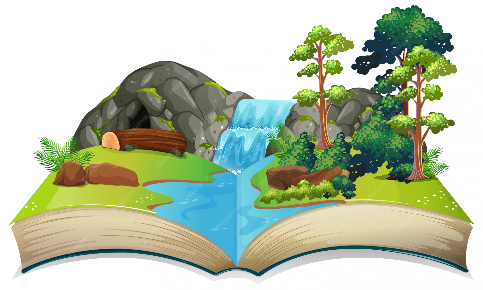 Раскрытая книга мультяшная