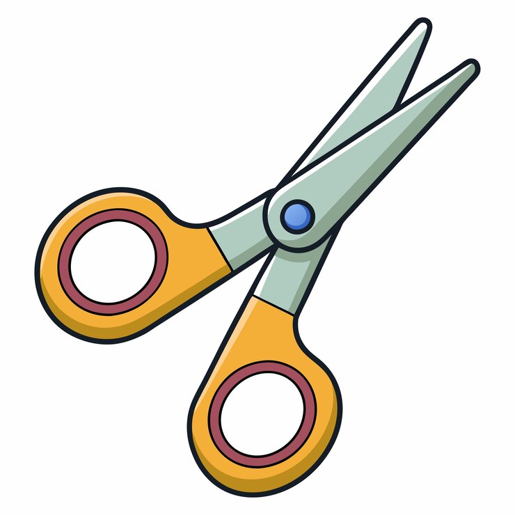 वेक्टर isolated open scissors symbol set scissors cutting paperscissoring